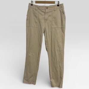 High Waisted St. John's Bay Women's Khaki Straight Leg Pants